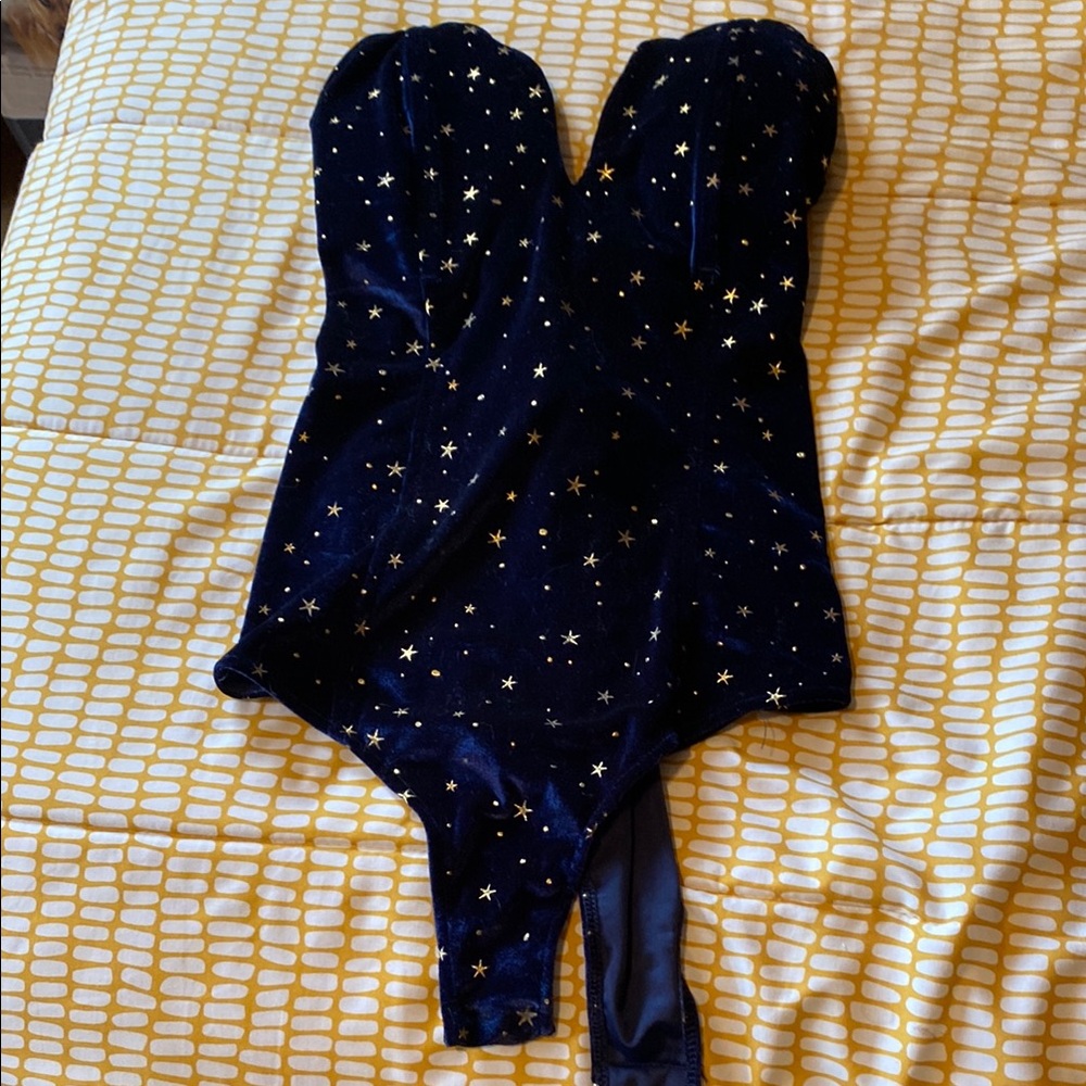 Starry Night Velvet Bodysuit